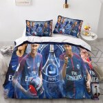 Kylian mbappe parure de lit en microfibre avec housse de couette imprim��e en d, housse de couettes pour ...