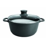 Lacor 25816 faitout fonte d'aluminium forte avec couvercle verre diamtre: 16 cm