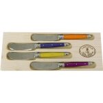 Laguiole jean dubost - 97455 - mini coffret 4 tartineurs abs - fruit�s mix�s