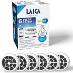 Laica fast disk - lot de 6 filtres pour bouteille et gourde filtrante, brevets  charbon actif, 100% ...