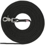 Laisse pour chien - trixie - piste - mousqueton anti - salet�s - tissage cordage marin - noir