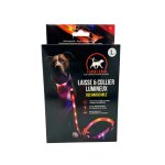 Orange laisse et collier lumineux pour chien venteo led rechargeable usb longue autonomie r�sistant a ...