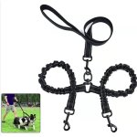 Laisse double pour 2 chiens , laisse chien, laisse double chien 360 sans enchev�trement, laisse d�tachable ...