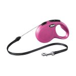 Laisse flexi s rose, cordon 5 m�tres pour chien jusqu'� 12 kg