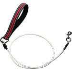 Laisse a m�cher pour chien avec poign�e rembourr�e, c�ble m�tallique pour chien de petite, moyenne et ...