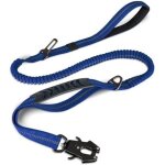 Laisse tactique, 1. 2m - 1. 8m bungee laisse de chien rflchissante avec 2 poignes rembourres, ceinture ...