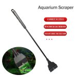 Lame de raclage d'algues d'aquarium en acier inoxydable, kit de nettoyage a outils multiples pour plantes ...
