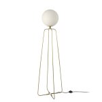 Lampadaire mod�le 8047 en acier inoxydable dor� avec globe en verre teint� blanc � Ángel cerd� s. l. ...