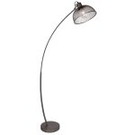 Lampadaire arc design vintage moniga - h. 160 cm - gris chrom�