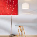 Lampadaire arqu� classique blanc clarie