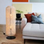 Lampadaire en bambou naturel marron clair