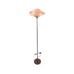Lampadaire en bambou et pied en bronze h138