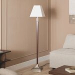 Lampadaire bois et m�tal lizza piramis blanc