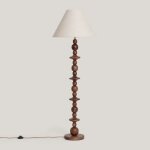Lampadaire bois tanish beige
