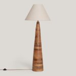 Lampadaire bois zeil rajesh iluzzia beige