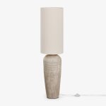 Lampadaire en c�ramique arondir blanc cass�