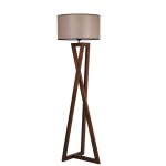 Lampadaire design bois et tissu chloe