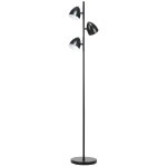 Lampadaire design industriel 3 ampoules max. 40 w abats - jours orientables acier noir Lampadaire design industriel 3 ampoules max. 40 w abats - jours orientables acier noir