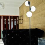 Lampadaire ext filaire globy tree blanc acier h175cm