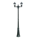 Lampadaire extrieur double hauteur 215 cm vert fonc