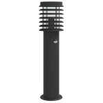 Lampadaire d'ext�rieur avec capteur 60 cm acier inoxydable noir helloshop26 02 0042523