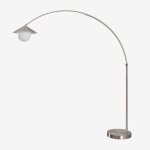 Lampadaire d'ext�rieur en fer orvina gris chrom�