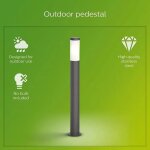 Lampadaire d'ext�rieur philips utrecht potelet anthracite 1x20w
