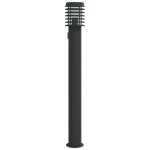 Lampadaire d'ext�rieur avec sortie 110 cm acier inoxydable noir helloshop26 02 0042527