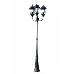 Lampadaire ext�rieur triple 230 cm vert et noir luminaire d�coration helloshop26 2402089