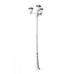 Lampadaire extrieur triple blanc