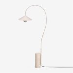 Lampadaire en fer grivon tapioca beige