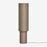Lampadaire gioura en lin et fer gris taupe �125 cm