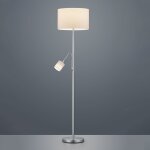 Lampadaire hotel avec liseuse, abat - jour blanc