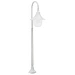 Lampadaire de jardin e27 120 cm aluminium blanc helloshop26 02 0042535
