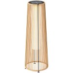 Lampadaire led de jardin style colonial dim. Ø 21, 5 x 61h cm r�sine tress�e filaire beige