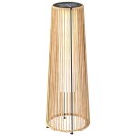 Lampadaire led de jardin style colonial dim. Ø 21, 5 x 61h cm r�sine tress�e filaire beige