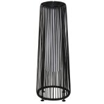 Lampadaire led de jardin style colonial h. 61 cm r�sine filaire noire
