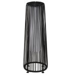 Lampadaire led de jardin style colonial h. 61 cm r�sine filaire noire