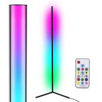 Lampadaire led lampe d'angle rgb changement de couleur noir