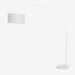 Lampadaire en lin et fer vonera blanc gardenia