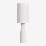 Lampadaire en lin et fibre de verre loana blanc cass�