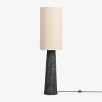 Lampadaire en lin et fibre de verre loana noir