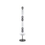 Lampadaire - ideal lux - lumiere pt - led 58w - 3000k - m�tal noir & verre souffl�