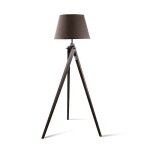 Lampadaire marron 150cm mod�le deep trepied old wood mac - andrews