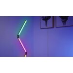 Lampadaire en m�tal noir, 1. 75m