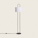 Lampadaire m�tal et tissu duque blanc