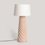 Lampadaire papier mach� m�tal stari blanc