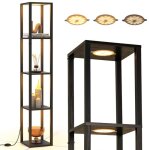 Lampadaire salon en bois 1, 65m costway 4 etagères 3 lumières led variables interrupteur au pied design ... Lampadaire salon en bois 1, 65m costway 4 etagères 3 lumières led variables interrupteur au pied design ...