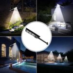 Lampadaire solaire - 324 led - etanche - t�l�commande - 6000 - 7500k