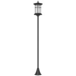 Lampadaire solaire led ext�rieur sur pied h. 184 cm noir